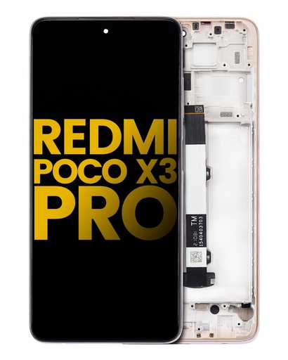 Bloc écran LCD avec châssis pour XIAOMI Poco X3 Pro - Reconditionné - Bronze