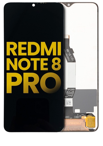 [107085003301] Bloc écran LCD sans châssis compatible Xiaomi Redmi Note 8 Pro  - Reconditionné - Noir