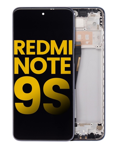 Bloc écran LCD avec châssis pour XIAOMI Redmi Note 9S - Reconditionné - Bleu Aurora