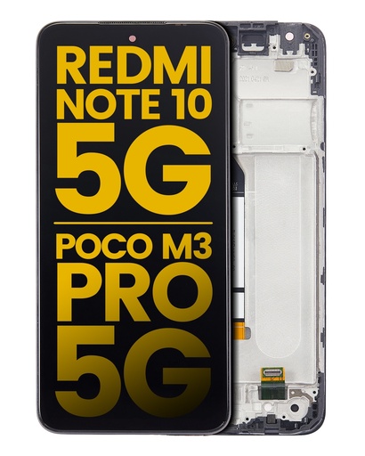 [107082115101] Bloc écran LCD compatible pour XIAOMI Redmi Note 10 5G / Pocophone M3 Pro 5G (avec chassis) - Reconditionné
