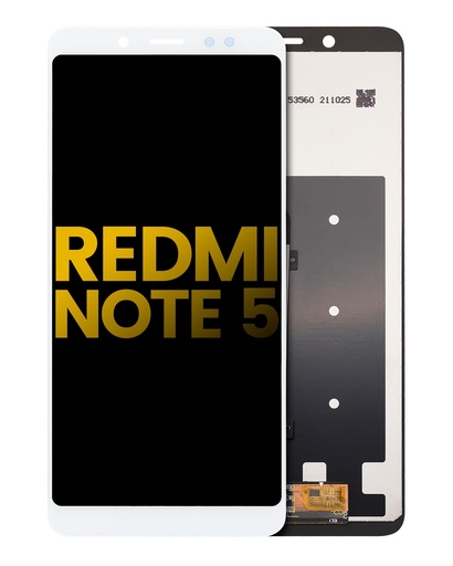[107082078802] Bloc écran LCD compatible (sans châssis) pour XIAOMI Redmi Note 5 - Reconditionné - Blanc