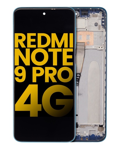 Bloc écran LCD avec châssis pour XIAOMI Redmi Note 9 Pro 4G - Reconditionné - Vert Tropical