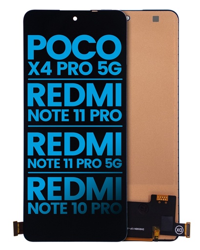 [107082126101] Bloc écran LCD sans châssis compatible XIAOMI Redmi Note 10 Pro - 11 Pro - 11 Pro 5G - Poco X4 Pro 5G - AfterMarket Incell - Toutes couleurs