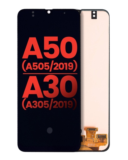Bloc écran OLED sans châssis - avec capteur d'empreintes digitales - pour SAMSUNG A50 - A30 - A50S - Aftermarket Plus - Toutes couleurs