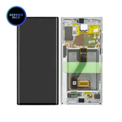 [GH82-20838B] Bloc écran OLED pour SAMSUNG Note 10 Plus - SERVICE PACK - Aura Blanc