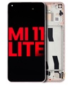 Bloc écran OLED avec châssis pour XIAOMI MI 11 Lite - Aftermarket Plus - Rose pêche