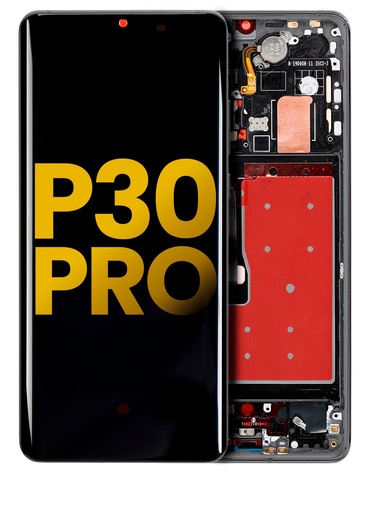 Bloc écran OLED avec châssis pour HUAWEI P30 Pro - Reconditionné - Noir