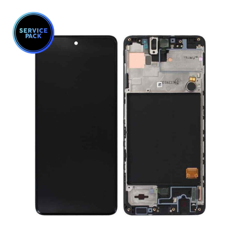 Bloc écran OLED avec châssis pour SAMSUNG M51 - M515 - SERVICE PACK - Noir