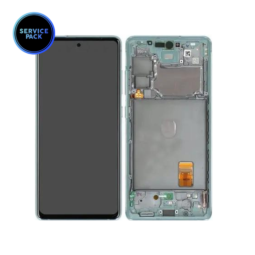 Bloc écran OLED avec châssis pour SAMSUNG S20 FE 4G et 5G - SERVICE PACK - Vert menthe