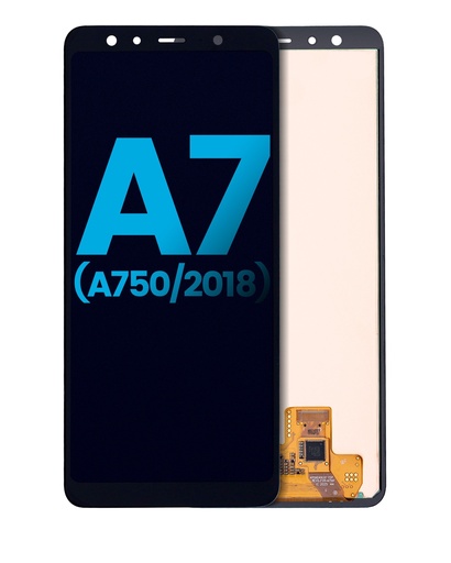 [107082013003] Bloc écran LCD sans châssis compatible SAMSUNG A7 2018 - A750 - Aftermarket