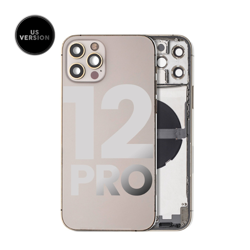 Chassis avec nappes pour iPhone 12 Pro - Grade A - avec logo - Version US - Or - original occasion