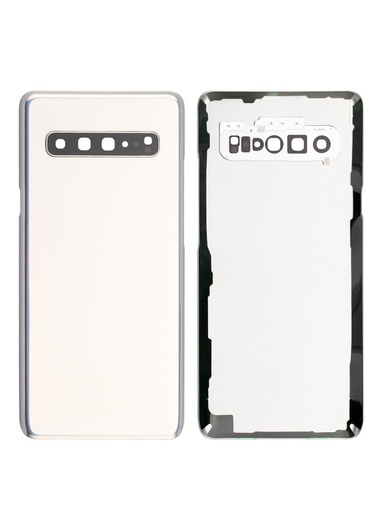 [107082020152] Vitre arrière compatible SAMSUNG S10 5G - Silver