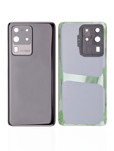 [107082074420] Vitre arrière compatible pour Samsung Galaxy S20 Ultra - Noir Cosmique