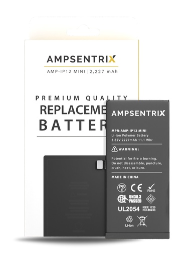 [107082082823] Batterie pour iPhone 12 Mini - AmpSentrix