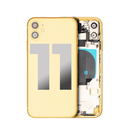 Châssis avec nappes pour iPhone 11 - Grade A - avec Logo - Jaune - original occasion