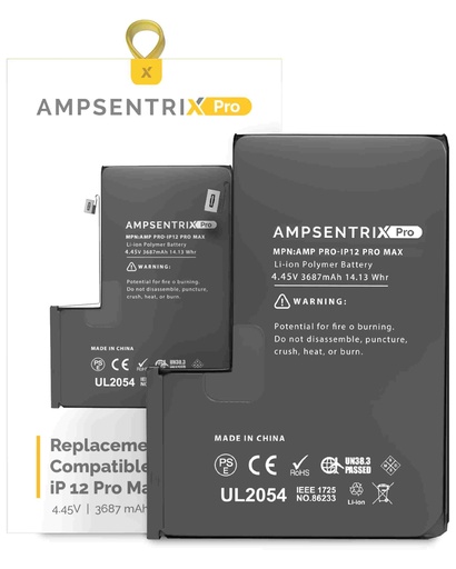 [107082082946] Batterie compatible iPhone 12 Pro Max - AmpSentrix Pro