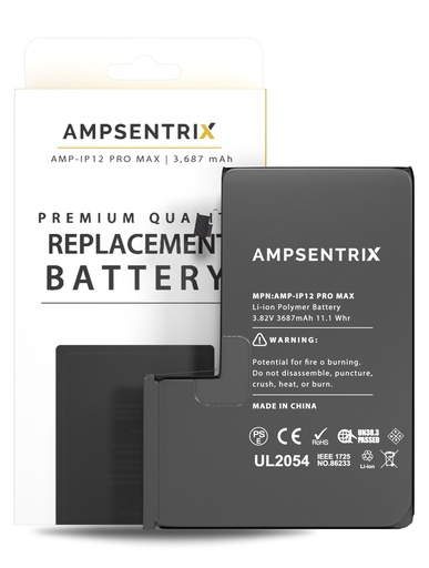 [107082082946] Batterie pour iPhone 12 Pro Max - AmpSentrix