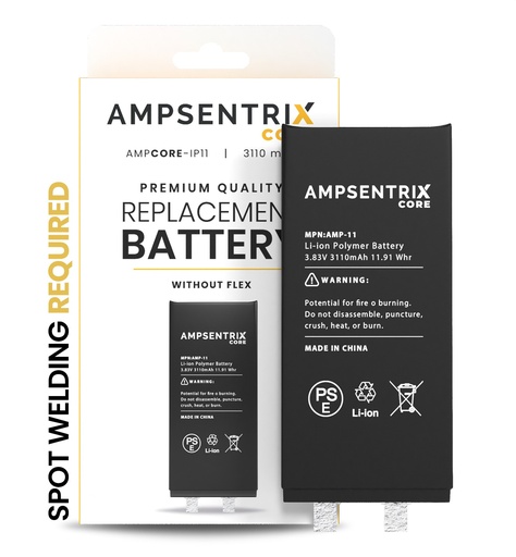 [107082073359] Batterie à souder pour iPhone 11 - AmpSentrix