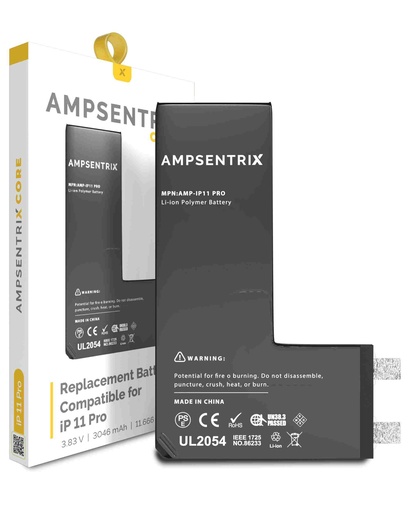 [107082073360] Batterie SANS BMS compatible iPhone 11 Pro - AmpSentrix Core