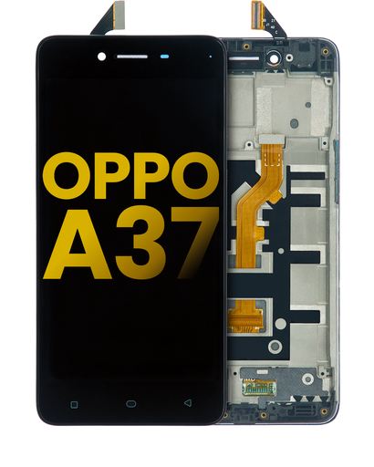 [107082112502] Bloc écran LCD avec châssis compatible OPPO A37- Reconditionné - Noir