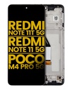 Bloc écran LCD avec châssis compatible Xiaomi Redmi Note 11T 5G - Redmi Note 11 5G - Poco M4 Pro 5G - Reconditionné - Toutes couleurs