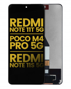 [107082128301] Bloc écran LCD compatible pour XIAOMI Redmi Note 11T 5G / Note 11S 5G / Poco M4 Pro 5G (sans châssis) - Reconditionné