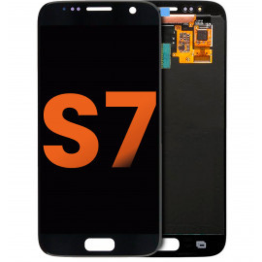 Bloc écran OLED sans chassis pour SAMSUNG S7 - Aftermarket Plus - Noir Onyx