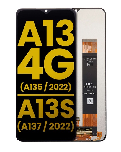 Bloc écran LCD sans châssis pour SAMSUNG A13 4G - A135F et A13s - A137 - Reconditionné