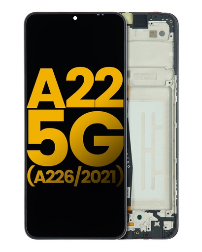 Bloc écran LCD avec châssis pour SAMSUNG A22 5G - A226 - Reconditionné - Toutes couleurs