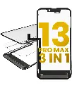 3 en 1 vitre tactile avec OCA préinstallé - châssis inclus - pour iPhone 13 Pro Max - OCA Master