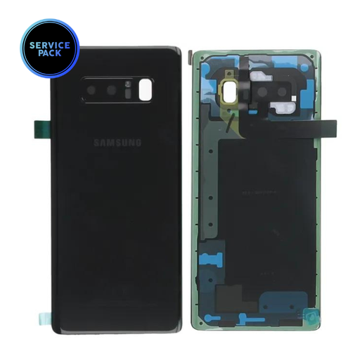 [107082011374] Vitre arrière version US pour SAMSUNG Note 8 - N950F - Noir - SERVICE PACK