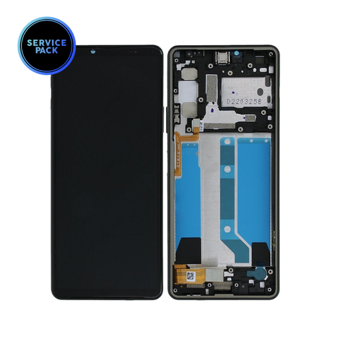 Bloc écran OLED avec châssis pour Sony Xperia 10 IV - XQ-CC54 - SERVICE PACK - Noir