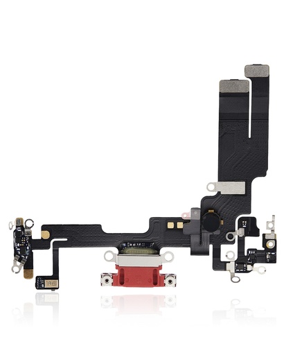 [107082129130] Connecteur de charge compatible iPhone 14 - Premium - Rouge