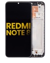 Bloc écran LCD avec châssis compatible Xiaomi Redmi Note 8 - Reconditionné - Noir