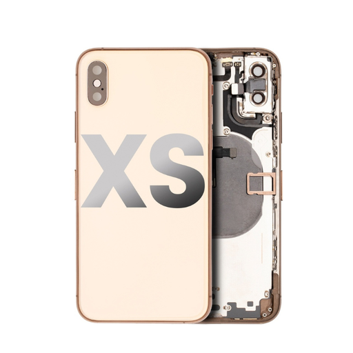 [107082009821] Châssis avec nappes pour iPhone XS - Grade A - avec logo - Or