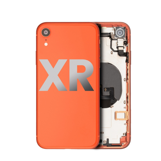[107082009841] Châssis avec nappes pour iPhone XR - Grade A - avec logo - Corail