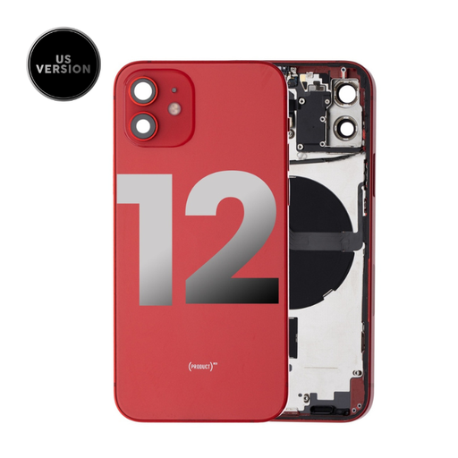 Châssis avec nappes pour iPhone 12 - Grade A - avec Logo - Version US - Rouge