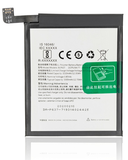 Batterie pour OnePlus 5 A5000 - OnePlus 5T A5010 - BLP637