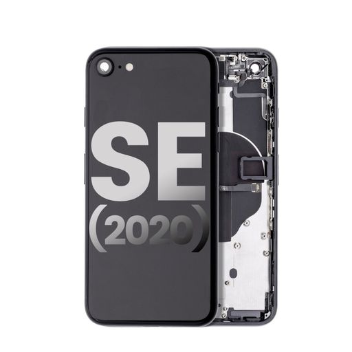 Châssis avec nappes pour iPhone SE 2020 - Grade A - avec logo - Noir - original occasion