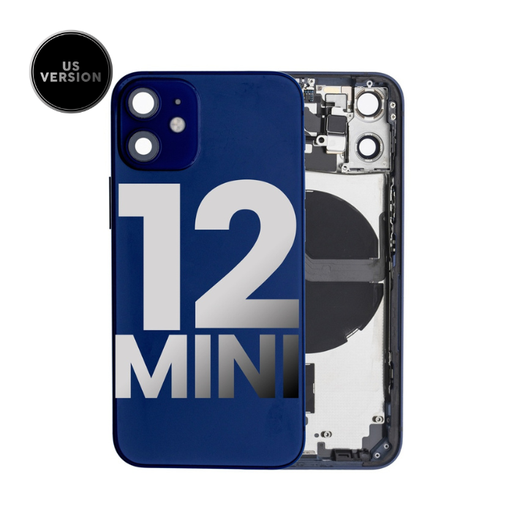 Châssis avec nappes pour iPhone 12 Mini - Grade A - avec Logo - Version US - Bleu - original occasion