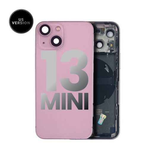Châssis avec nappes pour iPhone 13 Mini - Grade A - avec Logo - Version US - Rose - original occasion