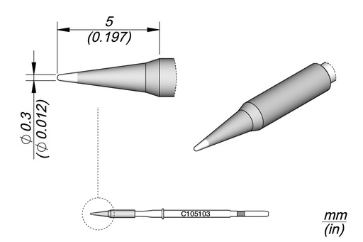 [C105103] Panne conique Ø 0.3 - JBC - C105103