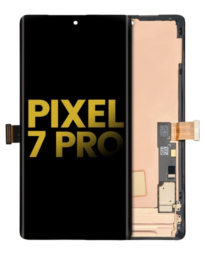 [107082133102] Bloc écran OLED - sans lecteur d'empreinte compatible Google Pixel 7 Pro - Avec châssis - Reconditionné