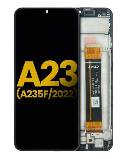 Bloc écran LCD avec châssis pour SAMSUNG A23 A235F - Reconditionné - Toutes couleurs