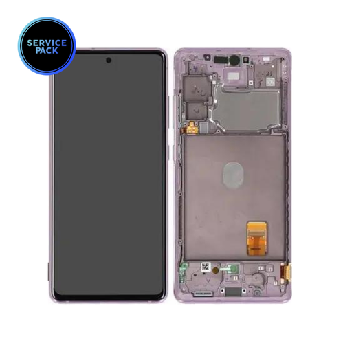 Bloc écran OLED avec châssis pour SAMSUNG S20 FE 4G et 5G - SERVICE PACK - Lavande