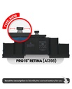 Batterie A1618 pour MacBook Pro Retina 15" - A1398 Milieu 2015