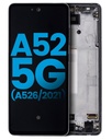 Bloc écran LCD avec châssis (Sans capteur d'empreinte) compatible Samsung A52 5G (A526 / 2021) / A52S (A528 / 2021) - AM Incell - Noir