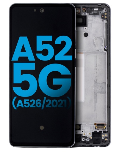 Bloc écran LCD avec châssis pour SAMSUNG A52 5G et A52S - Aftermarket Incell - Noir