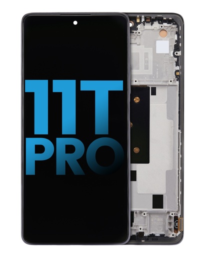 Bloc écran LCD avec chassis pour XIAOMI 11T Pro - Aftermarket Incell- Gris Comète