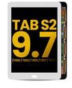 Bloc écran OLED sans châssis pour SAMSUNG Tab S2 9.7" - T810-T813-T815-T817-T819 - Reconditionné - Blanc